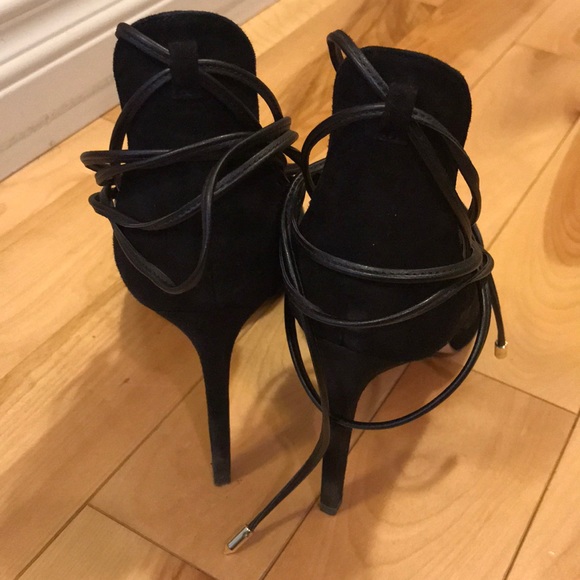 EUC Sam Edelman Suede Lace Up heels - Sz 10 - Picture 4 of 7